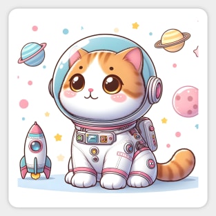 Cat In Space Suit Sticker